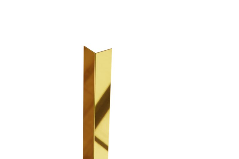 Kątownik wykończeniowy L Lambro złoty połysk 2cm x 2cm x 270cm 1 szt.