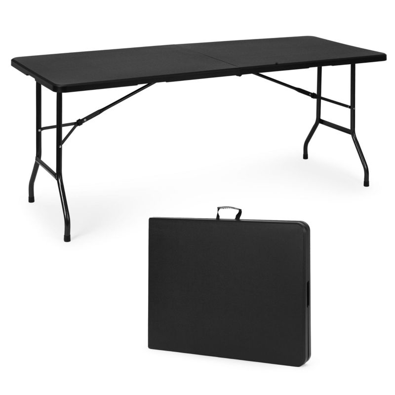 Stół cateringowy ModernHome bankietowy ogrodowy składany 180x75 cm czarny 1 szt.