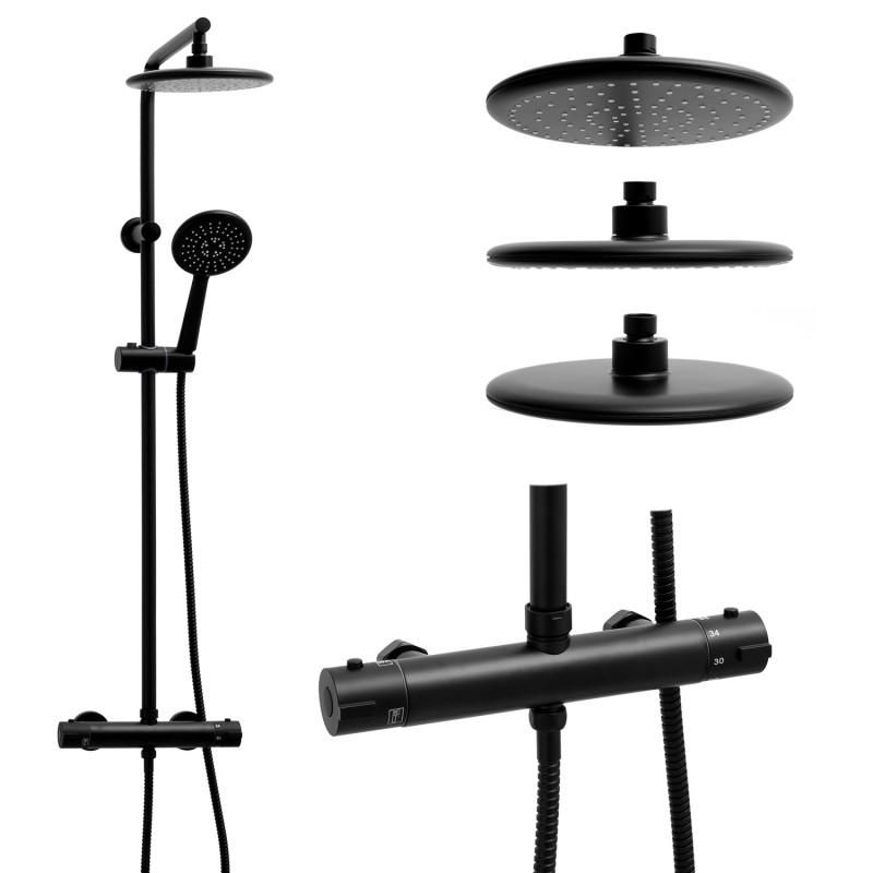 Bateria prysznicowa Yoka natynkowa z zestawem prysznicowym deszczownica 20 cm 1 szt.