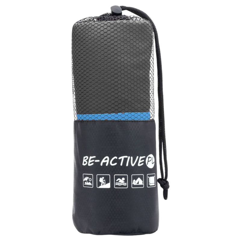 Ręcznik Be-active.pl szybkoschnący sportowy z mikrofibry 130x80 szaro-niebieski 1szt