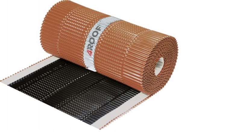 Taśma kalenicowa 4ROOF IZOVENT AL 300 mm 5 m x 2rolki -10mb cegła 100% aluminium dach wentylacja 1kpl.