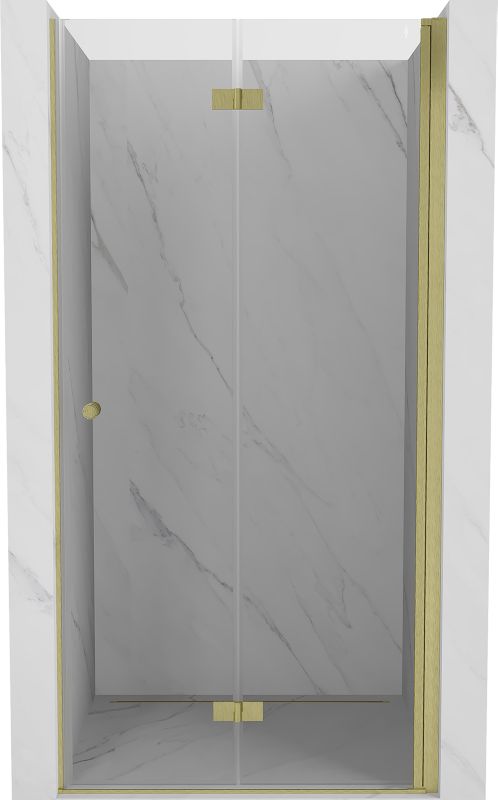 Drzwi prysznicowe składane Mexen Mist-F złoty szczotkowany 60 cm 1 szt