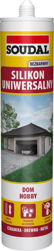 Silikon uniwersalny Soudal 280 ml bezbarwny
