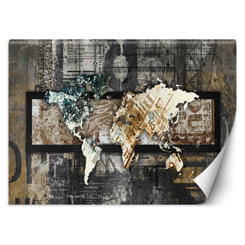 Fototapeta Feeby Stara mapa świata vintage 150x105 1 szt