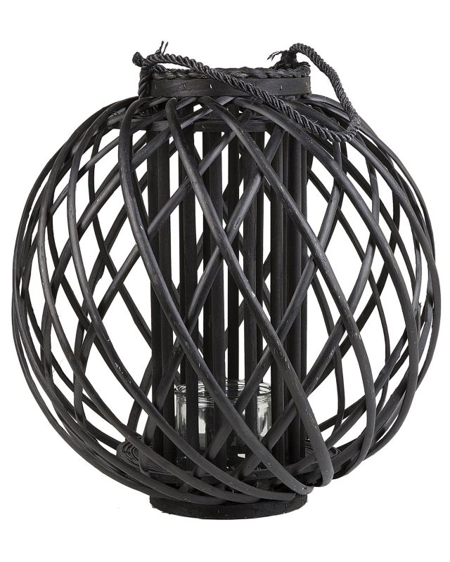 Lampion Samoa Drewno Czarny 1 szt.