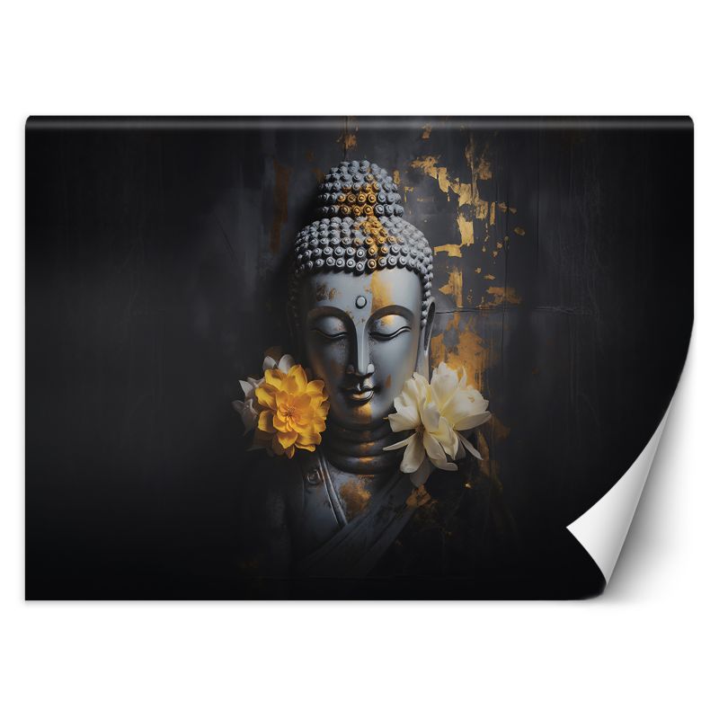 Fototapeta Feeby Szary budda i kwiaty 250x175 1 szt