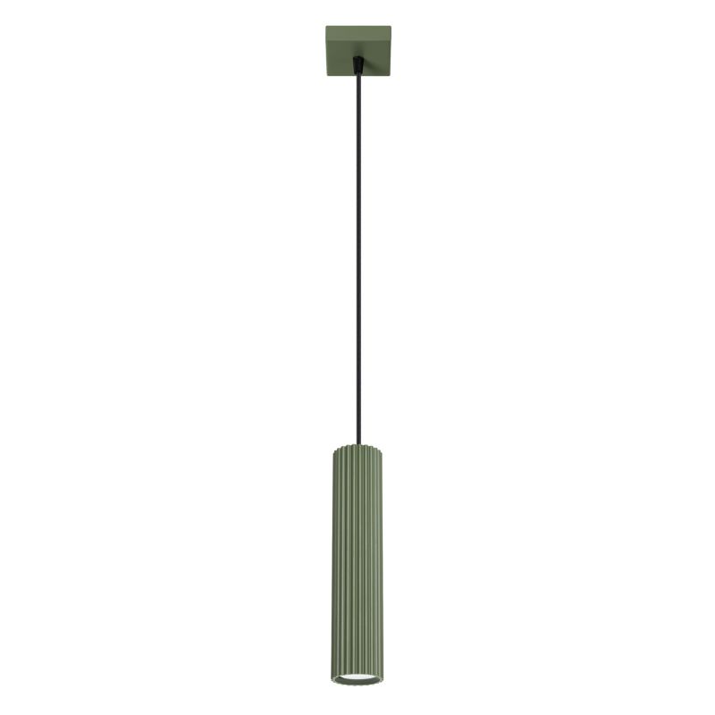 Lampa Wisząca Sollux Lighting KARBON 1 zielony oliwkowy 1 szt.