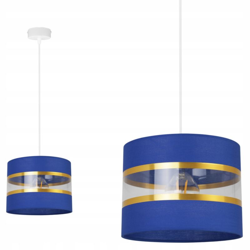 Lampa sufitowa wisząca Light Home LH Elegance Gold 1x E27 60W granatowy/biały 1szt.
