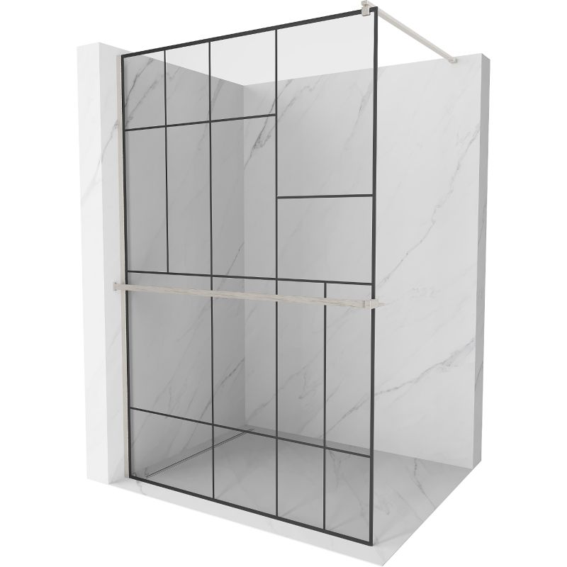 Ścianka prysznicowa Mexen Kioto+ czarny wzór 120x200 cm 800-120-121-97-78 1 szt.