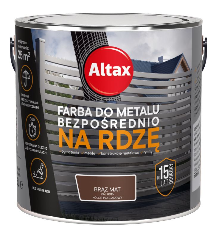 Farba antykorozyjna Altax brąz mat 2,5 l