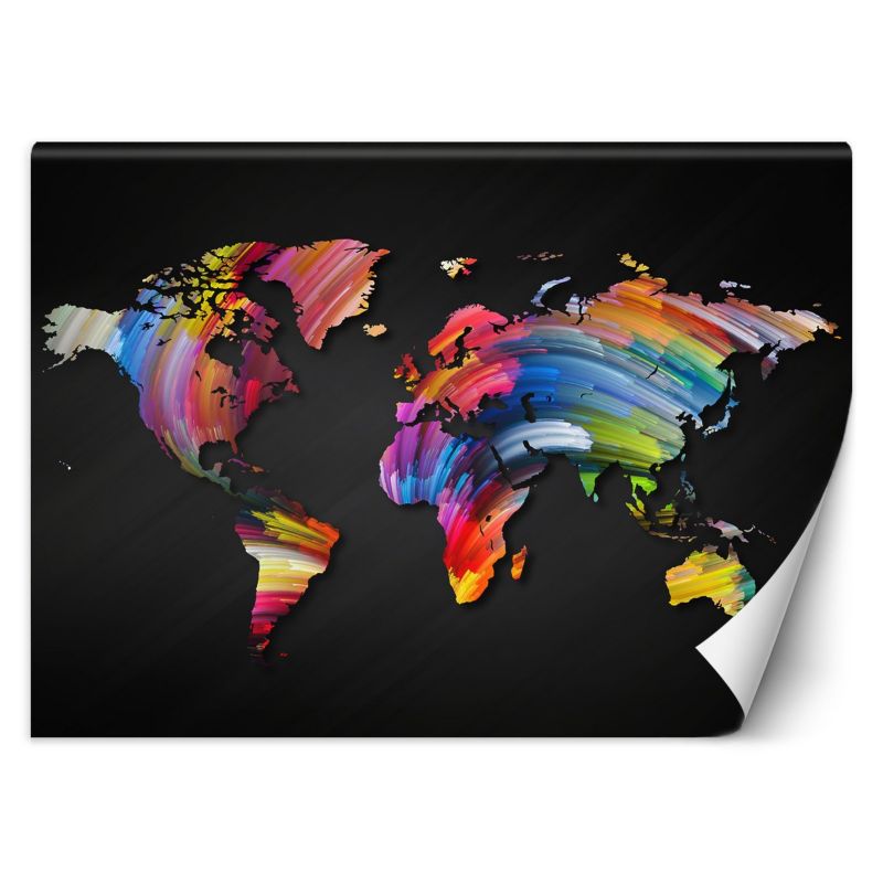 Fototapeta Feeby Mapa świata w pastelowych kolorach 250x175 1 szt