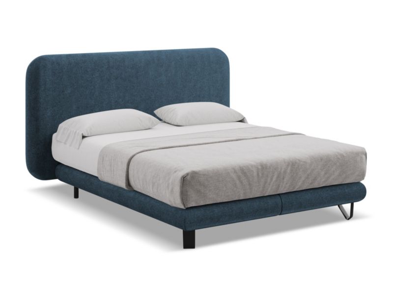 Łóżko Makamii Ilima z tkaniną boucle 160x200 królewski niebieski 1 szt.
