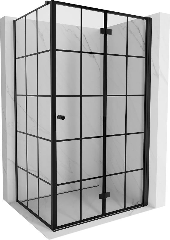 Kabina prysznicowa składana Mexen Mist-F T czarna kratka 95 x 100 cm - 8A6T-095-100-70-77-P 1 szt.