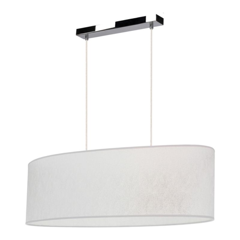 Lampa Wisząca SPOT Light 2xE27 Max.40W Harmonijne Połączenie Chromu i Srebrnego Abażuru, Polski Producent, 1 szt.