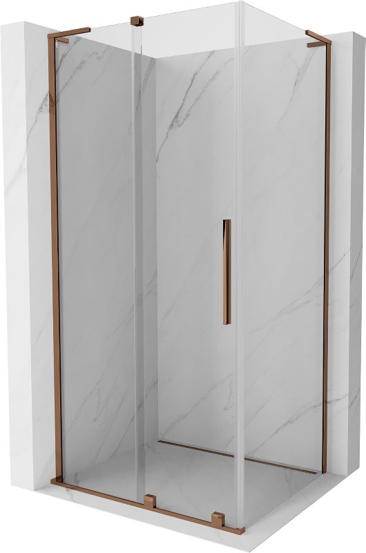 Kabina prysznicowa Mexen Velar L rozsuwana 100 x 85 cm transparent różowe złoto 1 szt.