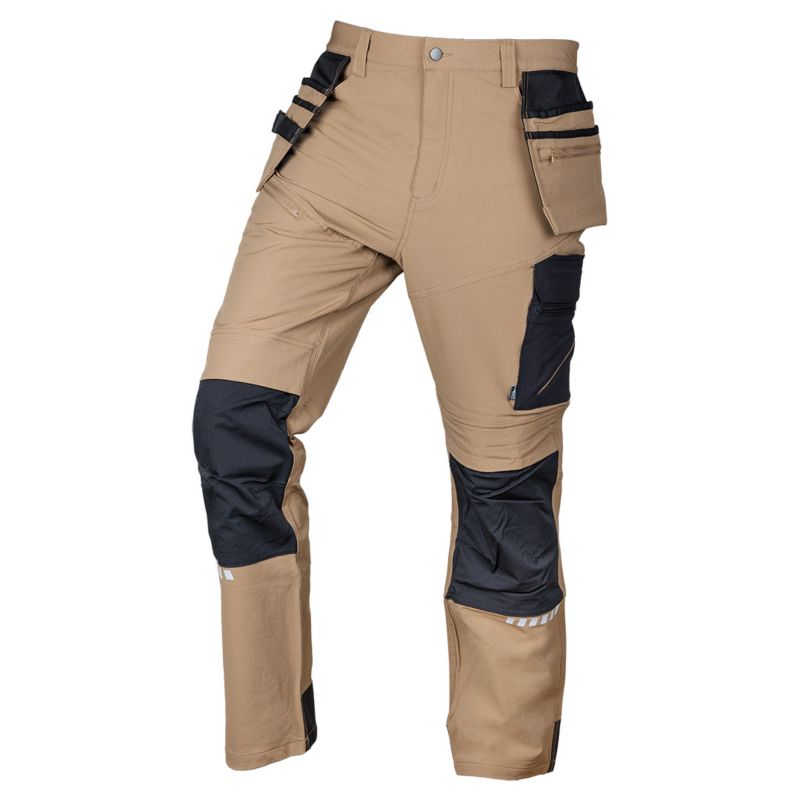 Spodnie robocze NEO TOOLS Mix&Match, 4 way stretch, z kaburami, Cordura, beżowo-czarne, rozmiar XXXL 1 szt