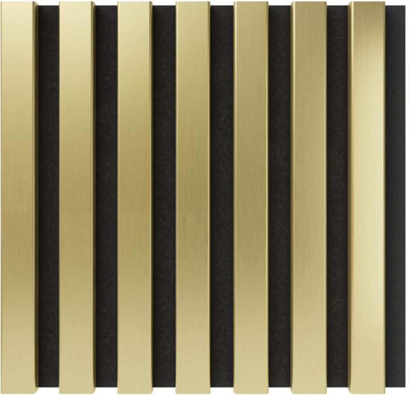 Moduł akustyczny Vertical Line 300 x 300 mm czarny / złoty