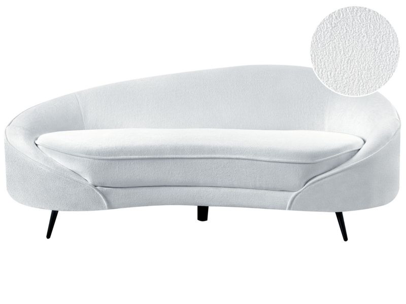 Sofa boucle biała Savar 1 szt.