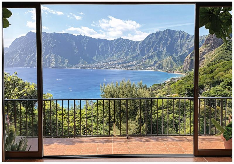 Fototapeta Okno 3D Morze WALLARENA 300x210 cm Tapeta Do Sypialni Salonu Na Flizelinie 1 szt.