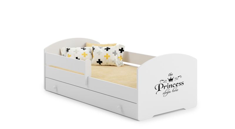 Łożko dziecięce Kobi LUK z szufladą i barierką 160x80 Kobi Princess 1 szt.