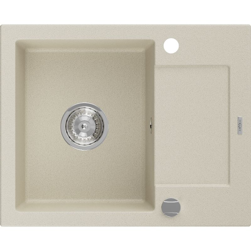 Zlewozmywak granitowy Mexen Enzo 1-komorowy czarny nakrapiany 576 x 465 mm - 6506571005-76 1 szt.