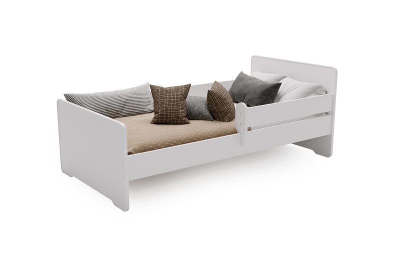 Łóżko dziecięce Kobi Max 140x70 cm białe z barierką 1 szt.