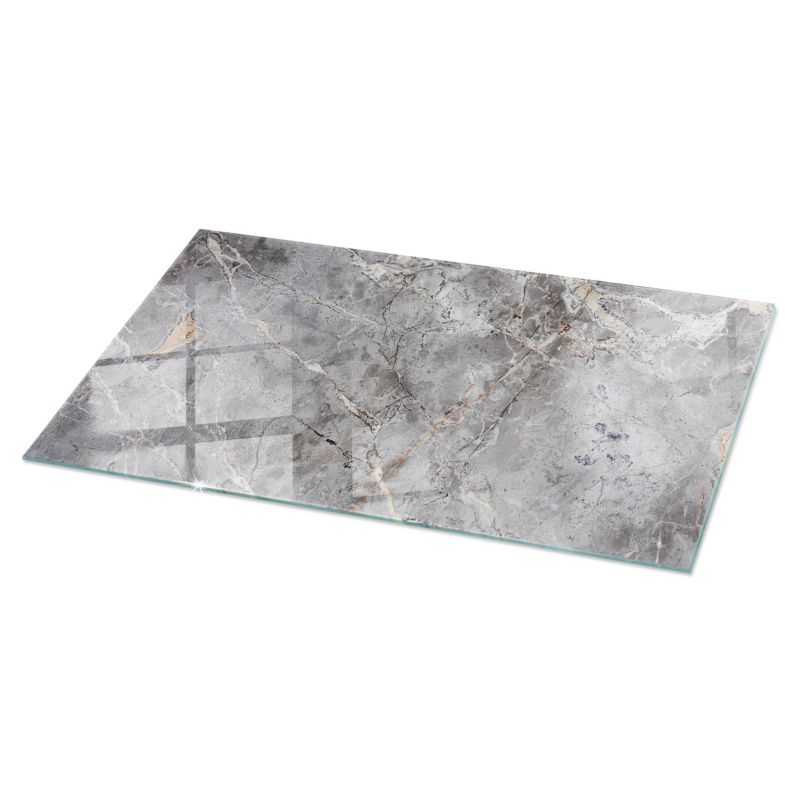 Blat szklany Tulup 120x60 cm Naturalny wzór marmuru 1 szt.