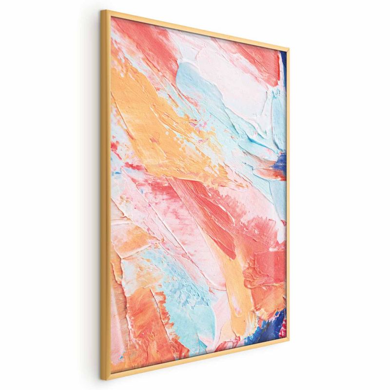 Plakat Artgeist Kolorowa Harmonia 60x90 cm z ramą złotą 1 szt