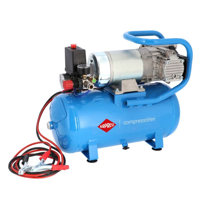 Cichy kompresor bezolejowy dwutłokowy DC 24-225/15 Airpress 10 bar 0.75 KM/0.55 kW 24V 180 l/min 15 l 1 szt.