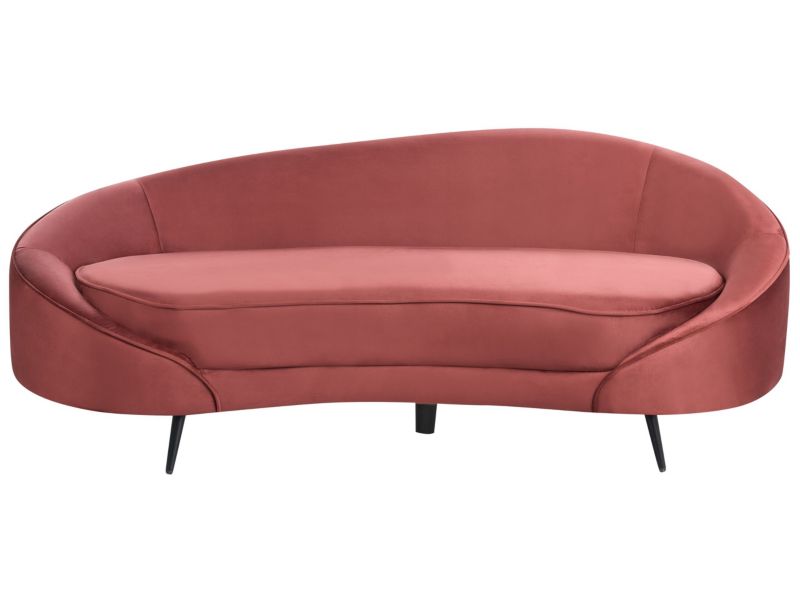 Sofa welurowa czerwona Savar 1 szt.
