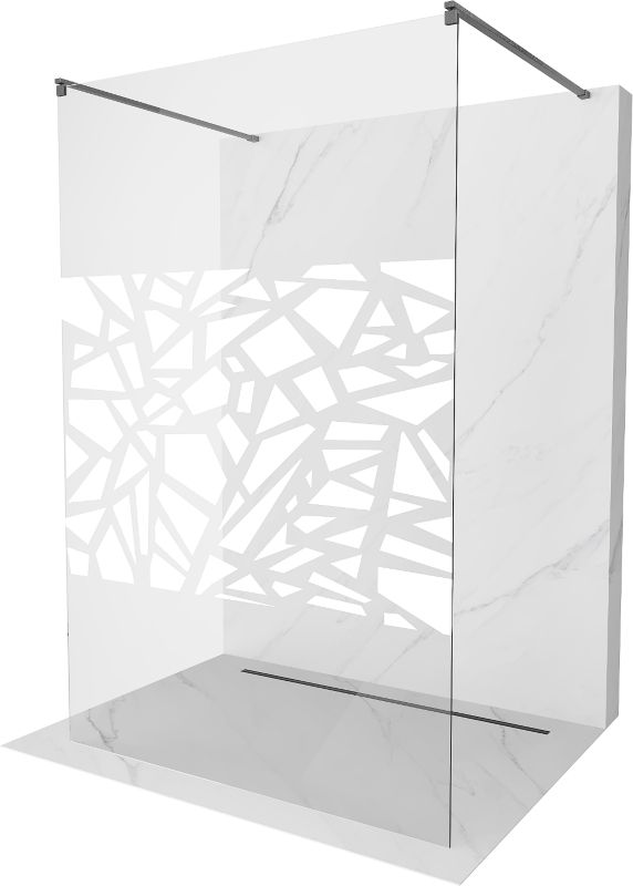 Ścianka prysznicowa Mexen Kioto biały wzór 120 x 200 cm 800-120-002-66-85 1 szt.