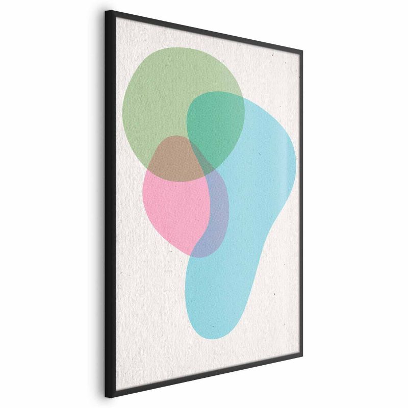 Plakat Artgeist Kolorowe plamy 29,7x42 cm z ramą czarną 1 szt