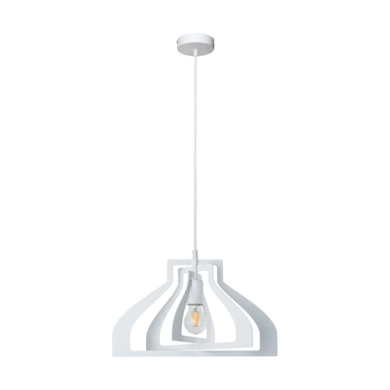 Lampa Wisząca SPOT Light 1xE27 Max.60W Subtelna Biel w Nowoczesnym Stylu, Polski Producent, 1 szt.