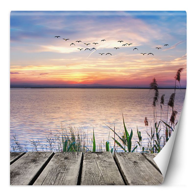 Fototapeta Feeby Pomost o zachodzie słońca 100x100 1 szt