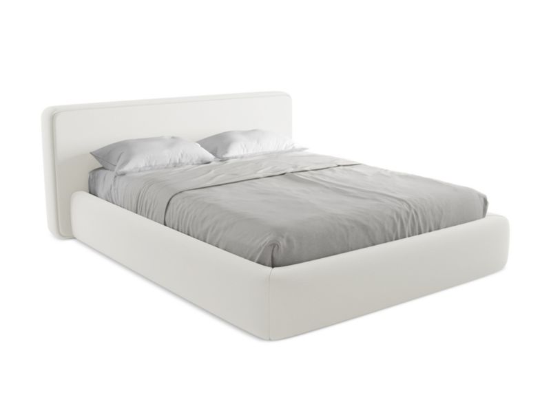 Łóżko Makamii Kiana z tkaniną boucle 160x200 biały 1 szt.