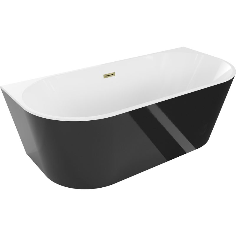 Wanna wolnostojąca Mexen Oval biały czarny 150x75 cm 52671507575-50 1 szt.