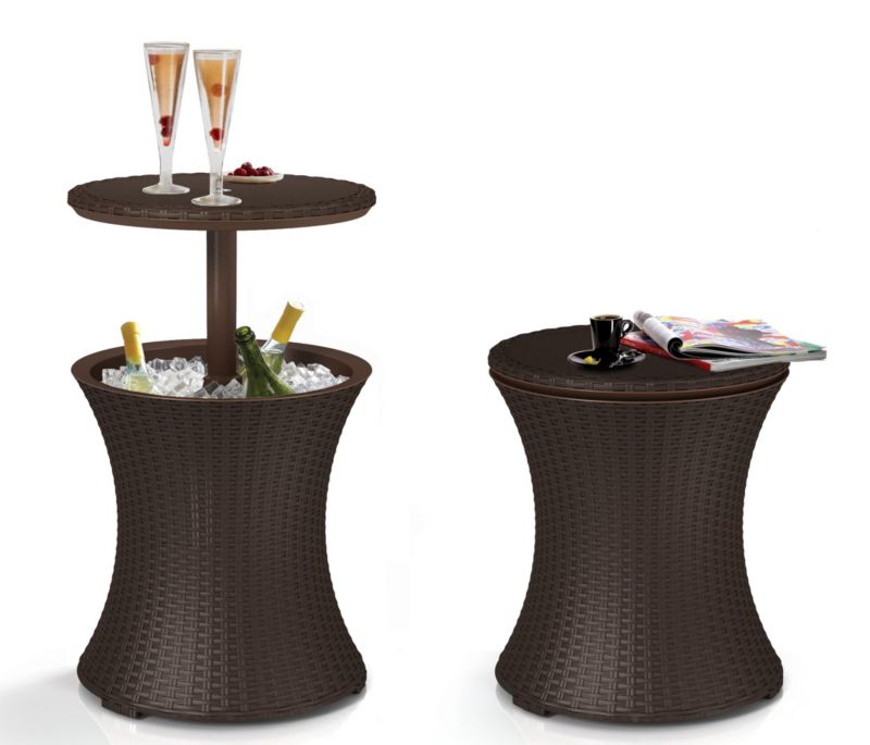 Barek ogrodowy Keter Pacific Cool Bar 50x50x83,5cm z funkcją chłodzenia Brązowy 1 szt.