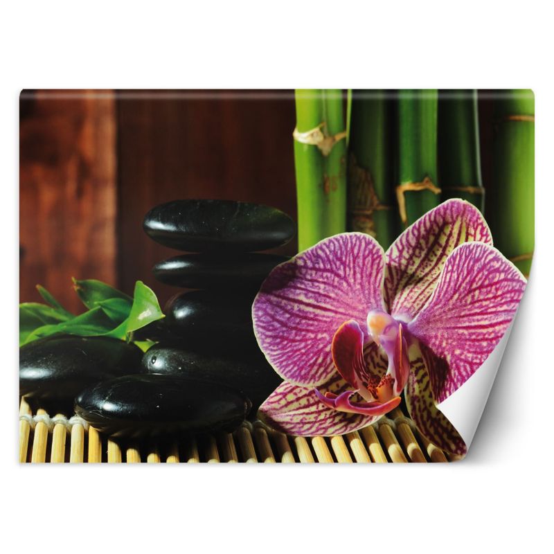 Fototapeta Feeby Orchidea kamienie zen bambus 350x245 1 szt