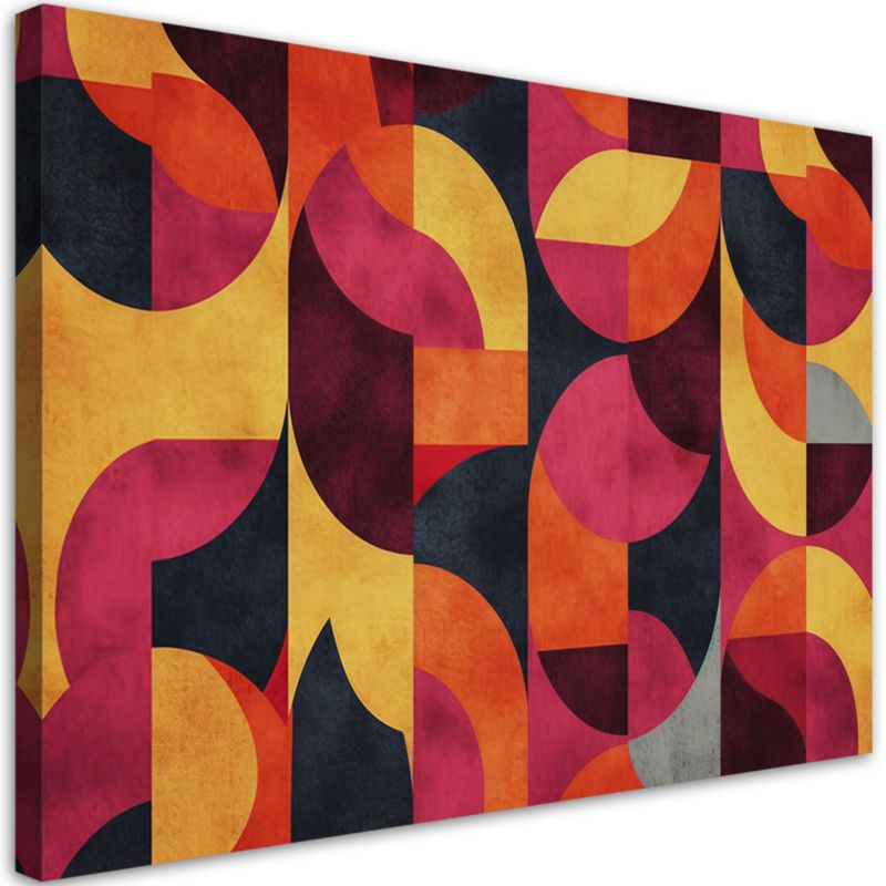 Obraz do salonu nowoczesny Feeby Kolorowa Mozaika Retro 90x60cm 1szt