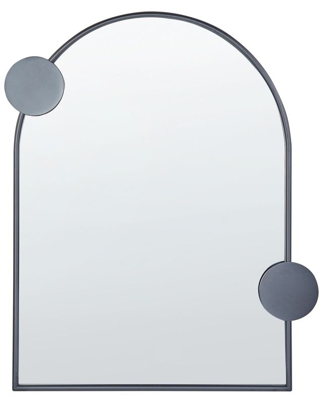 Lustro ścienne Aulon 69 cm 80 cm Metal Czarny 1 szt.