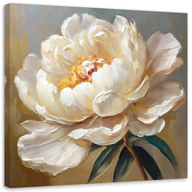 Obraz do salonu sypialni Feeby Elegancka Piwonia w Beżu 50x50 cm 1szt
