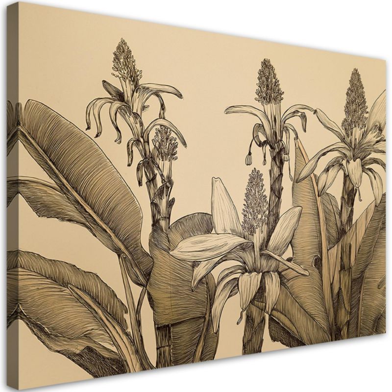 Obraz do salonu Feeby Kwiaty Rośliny Vintage 90x60 cm 1szt