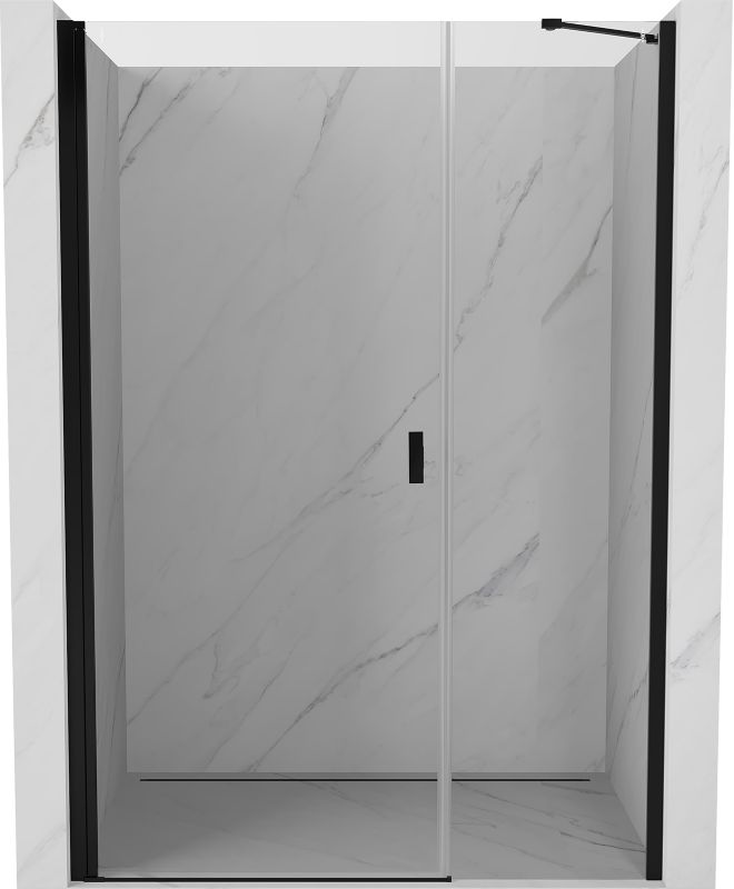Drzwi prysznicowe uchylne Mexen Mist-B czarne 110x200 cm 1 szt