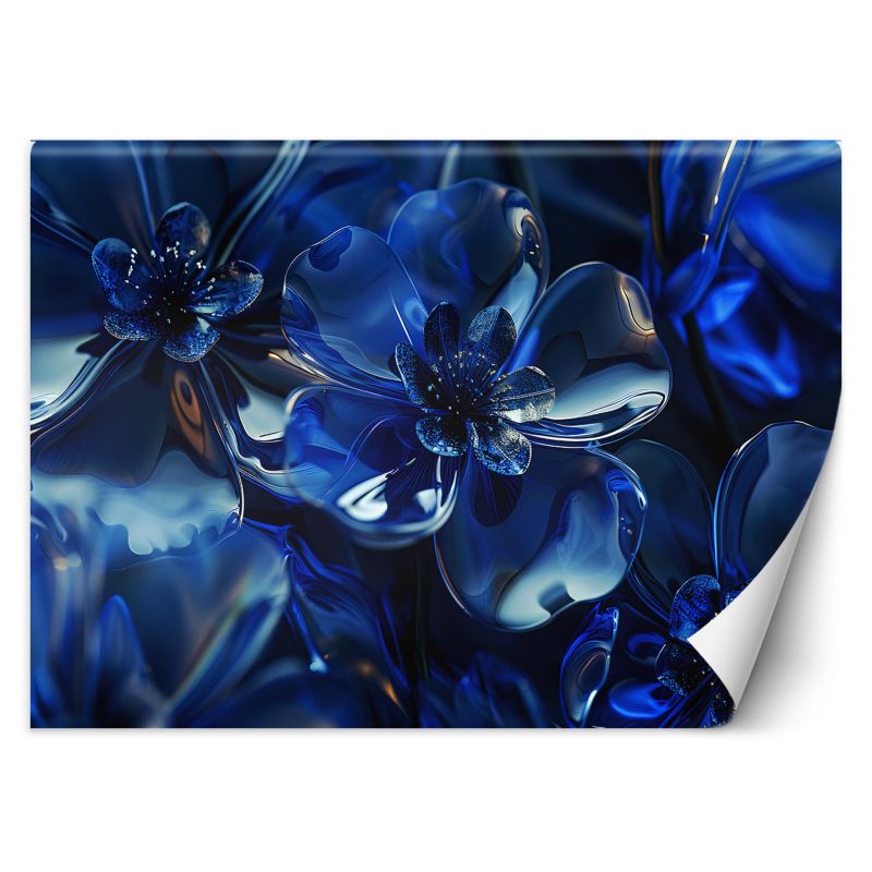 Fototapeta Feeby Niebieskie szklane kwiaty 3D 450x315 1 szt