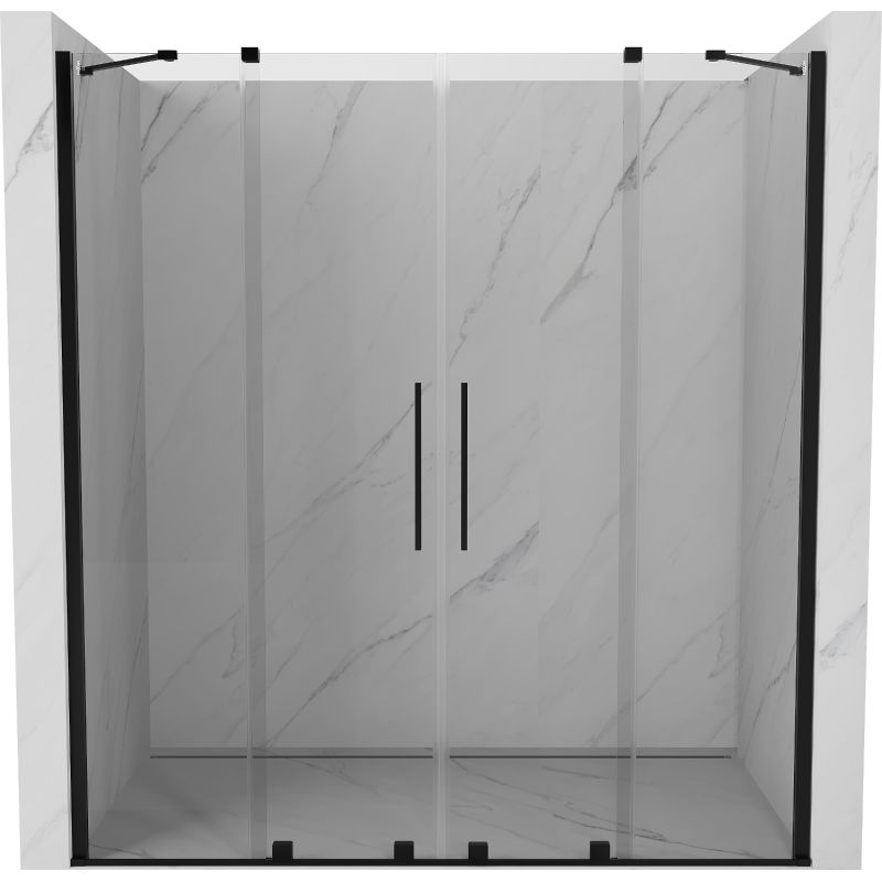 Drzwi prysznicowe rozsuwane Mexen Velar czarne 170x200 cm 1 szt.