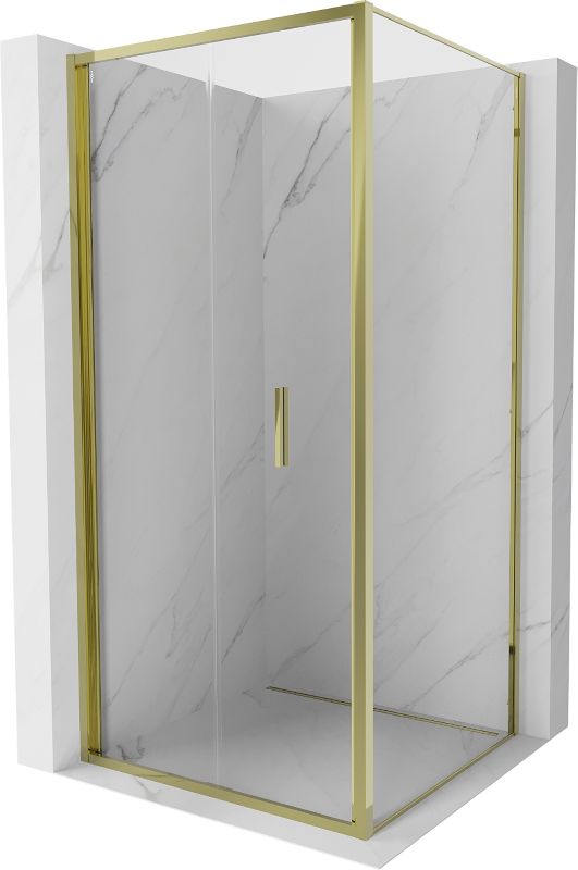 Kabina prysznicowa Mexen Exo składana 75 x 75 cm transparent złota 1 szt.