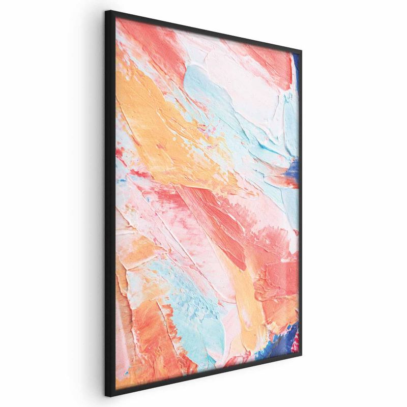 Plakat Artgeist Kolorowa Harmonia 60x90 cm z ramą czarną 1 szt