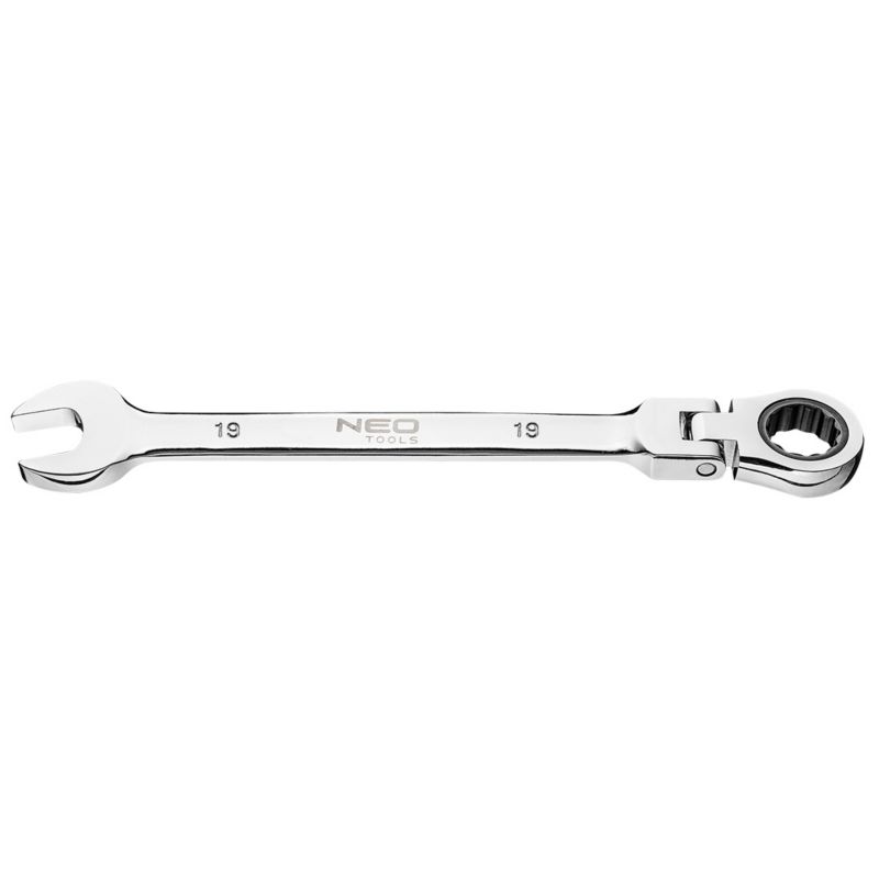 Klucz płasko-oczkowy NEO TOOLS z przegubem i grzechotką 19 x 250 mm 1 szt