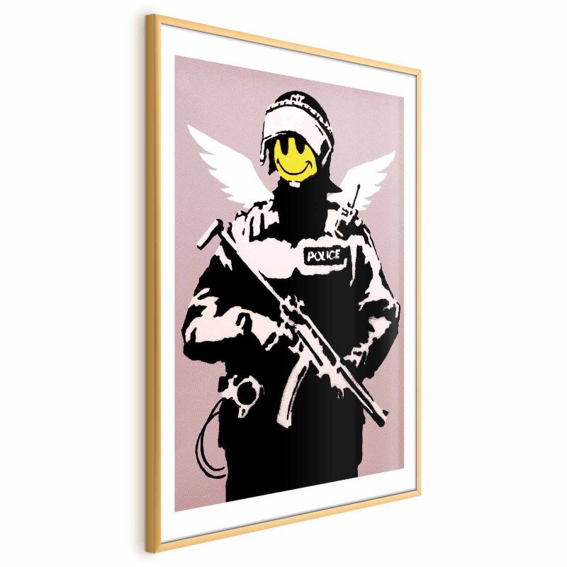 Plakat Artgeist Policjant 40x60 cm z ramą złotą 1 szt