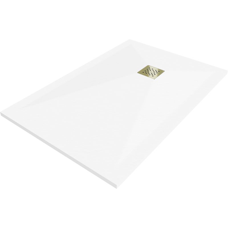 Brodzik prostokątny Mexen Stone+ biały 140x90 cm 44109014-G 1 szt.